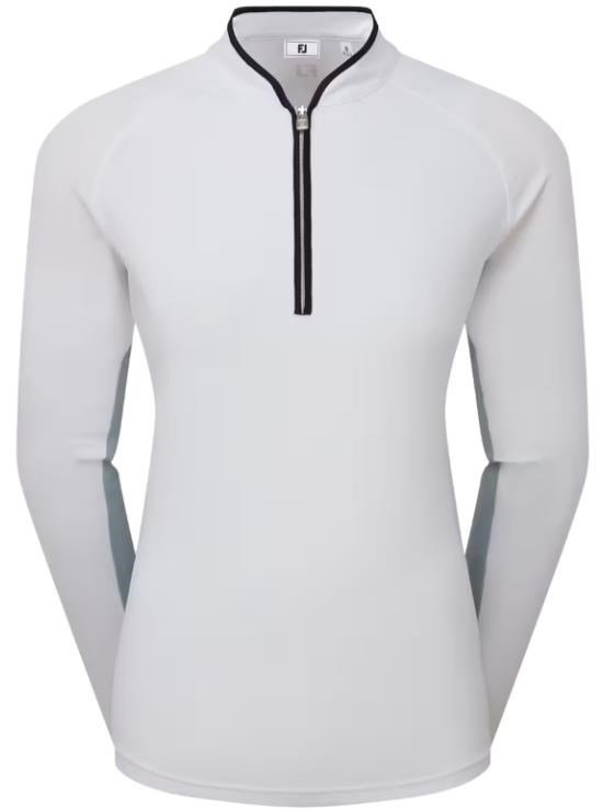 FootJoy 1/4-Zip LS Sun Protection maglia donna, bianca
