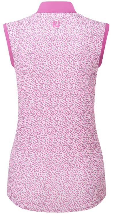 FootJoy Animal Print Sleeveless polo da donna, berry