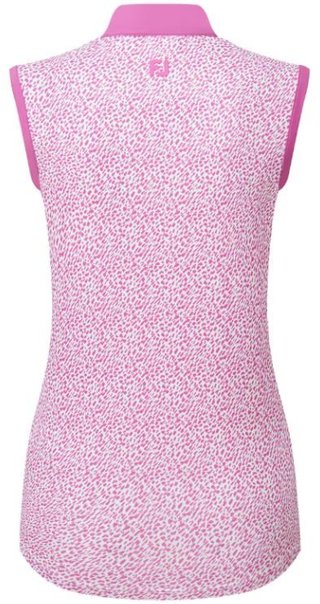 FootJoy Animal Print Sleeveless polo da donna, berry