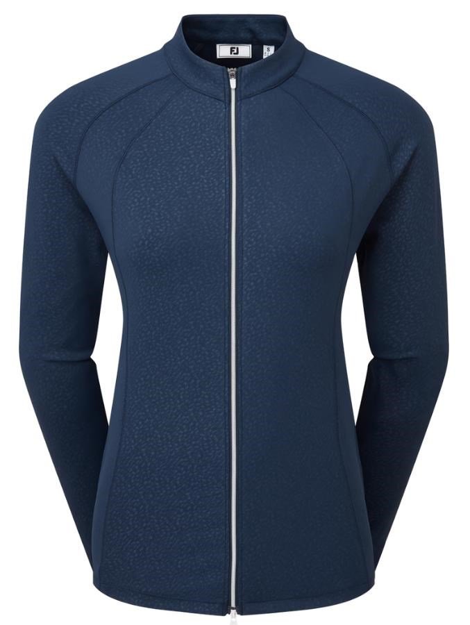 FootJoy Embossed Full-Zip Midlayer felpa donna, navy