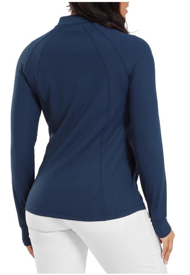 FootJoy Embossed Full-Zip Midlayer felpa donna, navy