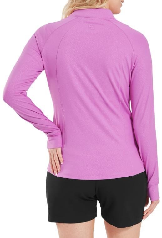 FootJoy Embossed Full-Zip Midlayer felpa donna, berry