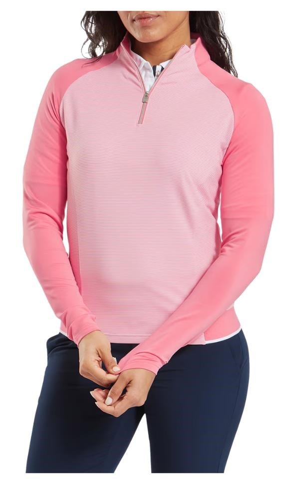 FootJoy 1/4-Zip Midlayer felpa donna, pink lemonade