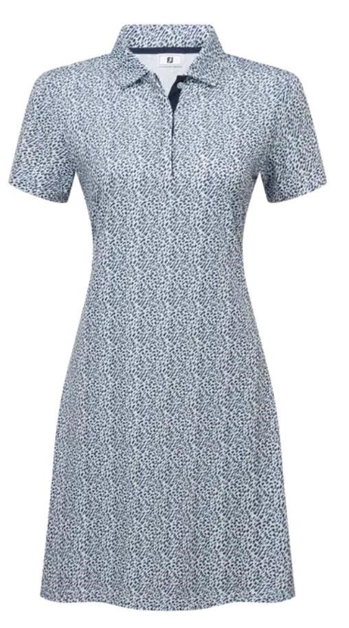 FootJoy Animal Print vestito da donna, bianco/skyway/navy