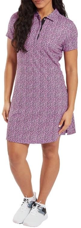 FootJoy Animal Print abito da donna, bianco/berry/nero
