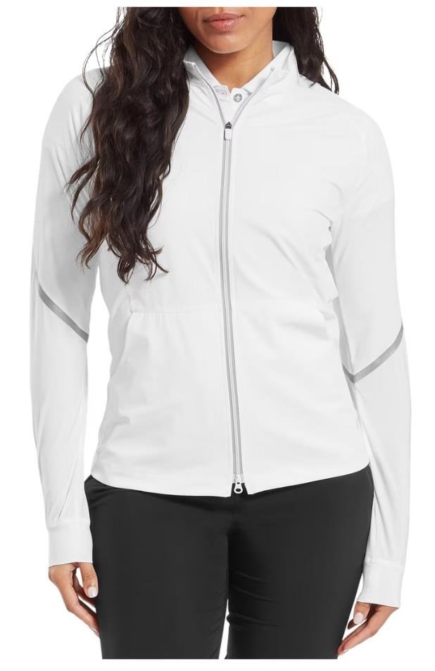 FootJoy TempoSeries Full-Zip giacca da donna, bianco/argento