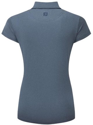 FootJoy Cap Sleeve Lisle polo da donna, heather navy