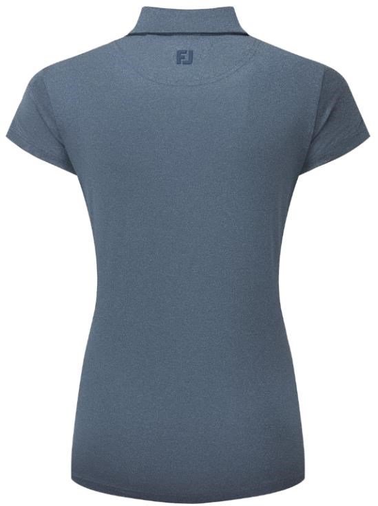 FootJoy Cap Sleeve Lisle polo da donna, heather navy