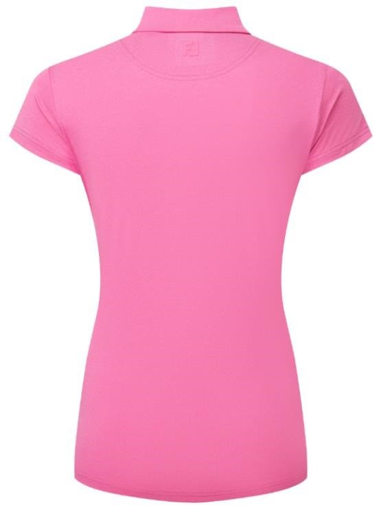 FootJoy Cap Sleeve Lisle polo da donna, heather hot pink