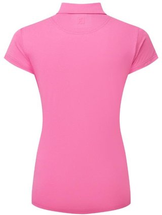 FootJoy Cap Sleeve Lisle polo da donna, heather hot pink
