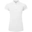 FootJoy Cap Sleeve Lisle polo da donna, bianco