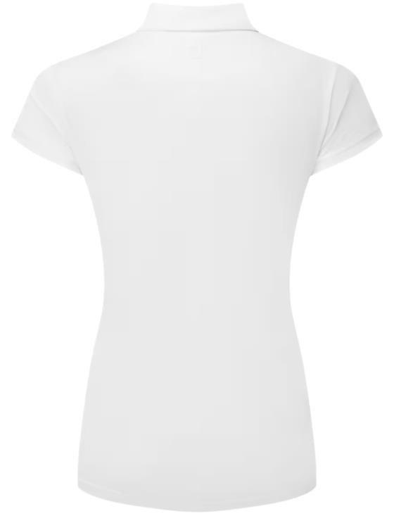 FootJoy Cap Sleeve Lisle polo da donna, bianco