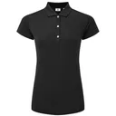 FootJoy Cap Sleeve Lisle polo da donna, nero