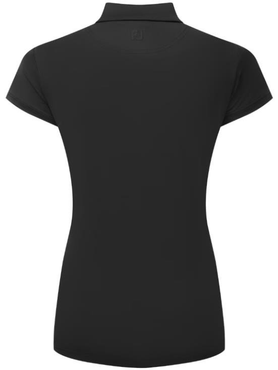 FootJoy Cap Sleeve Lisle polo da donna, nero