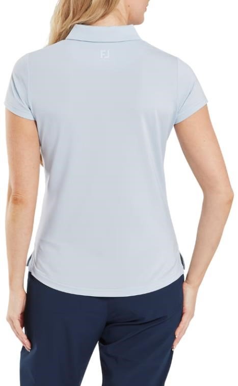 FootJoy Cap Sleeve Lisle polo da donna, skyway