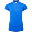 FootJoy Painted Floral Cap Sleeve Lisle polo da donna, cobalt