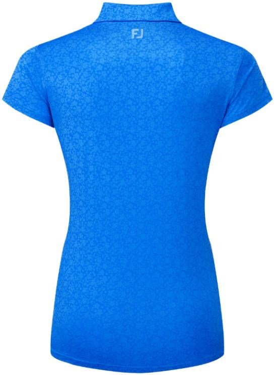 FootJoy Painted Floral Cap Sleeve Lisle polo da donna, cobalt