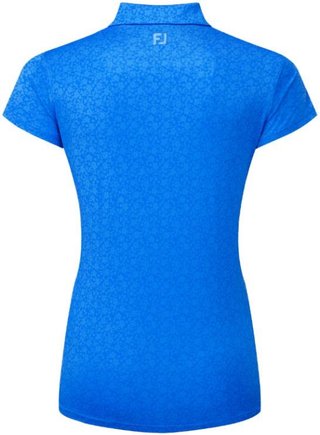 FootJoy Painted Floral Cap Sleeve Lisle polo da donna, cobalt