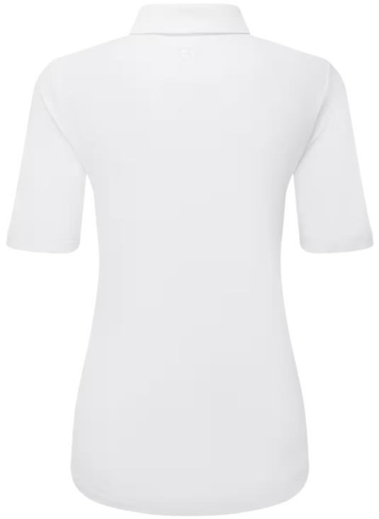 FootJoy Half Sleeve Ruched Lisle polo da donna, bianco