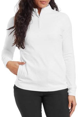 FootJoy Half-Zip Midlayer felpa donna, bianca