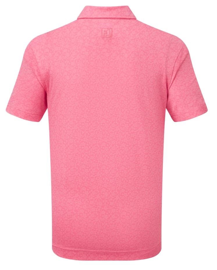 FootJoy Painted Floral Lisle junior polo, pink lemonade