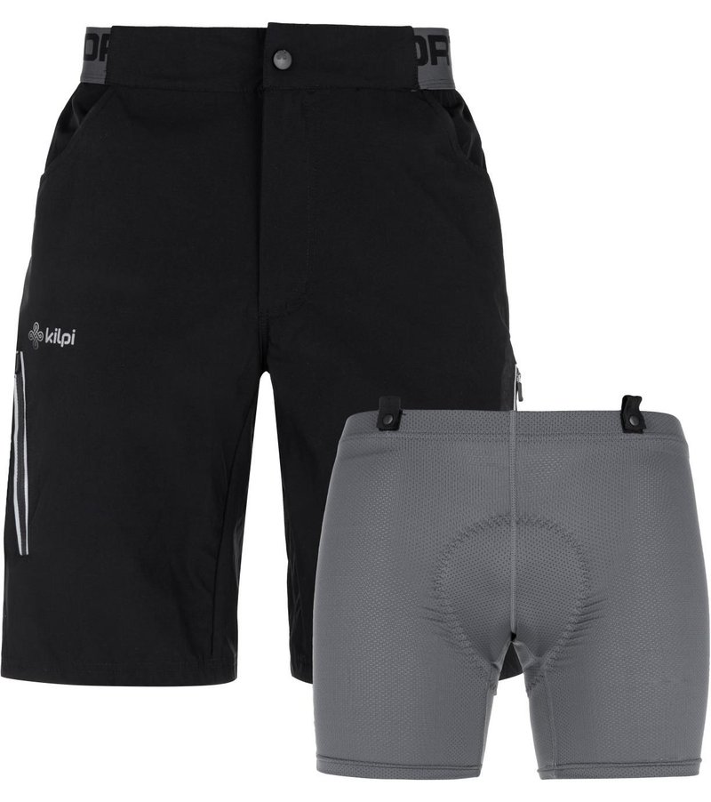 Kilpi Trackeer-M pantaloncini ciclismo da uomo, neri