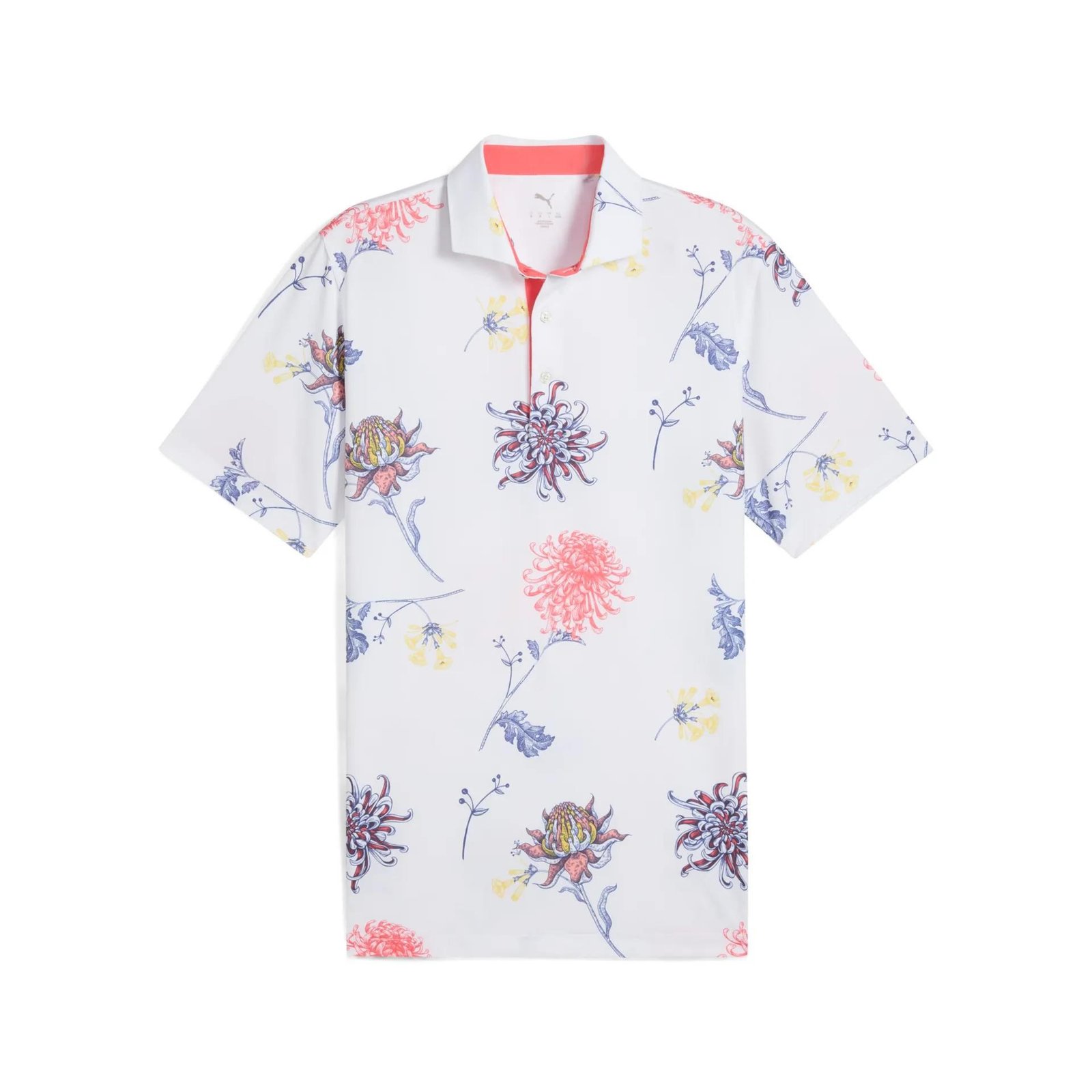 Puma Mattr Dahlia polo da uomo, white glow/peach frost