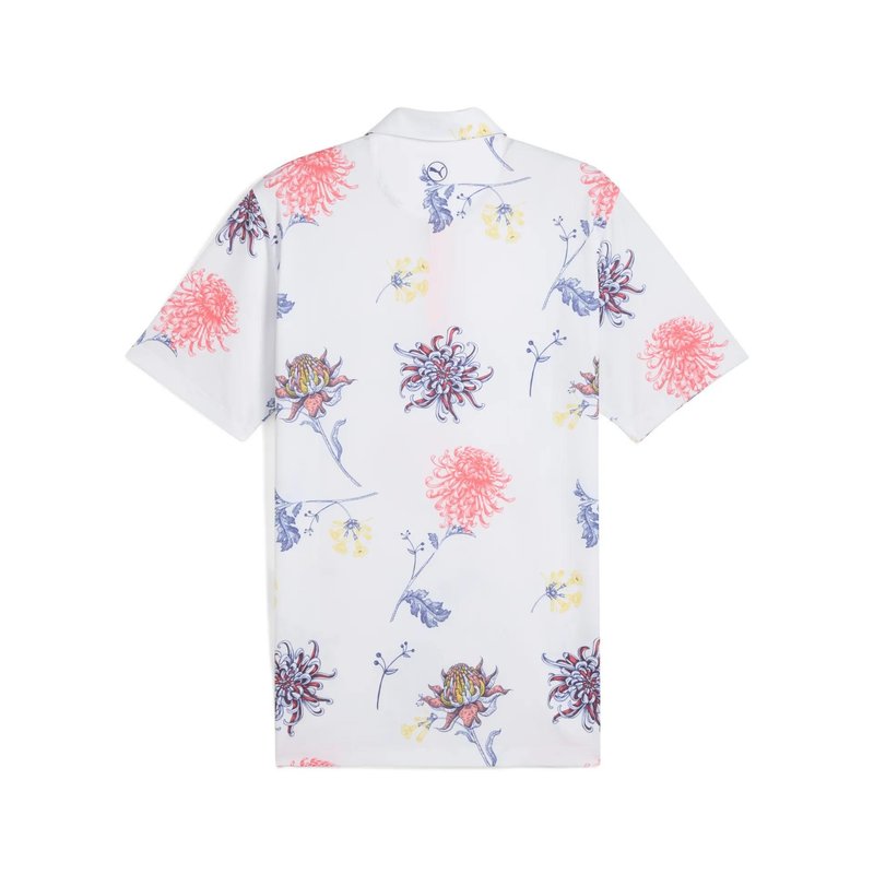 Puma Mattr Dahlia polo da uomo, white glow/peach frost