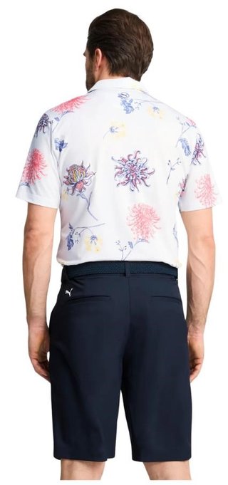 Puma Mattr Dahlia polo da uomo, white glow/peach frost