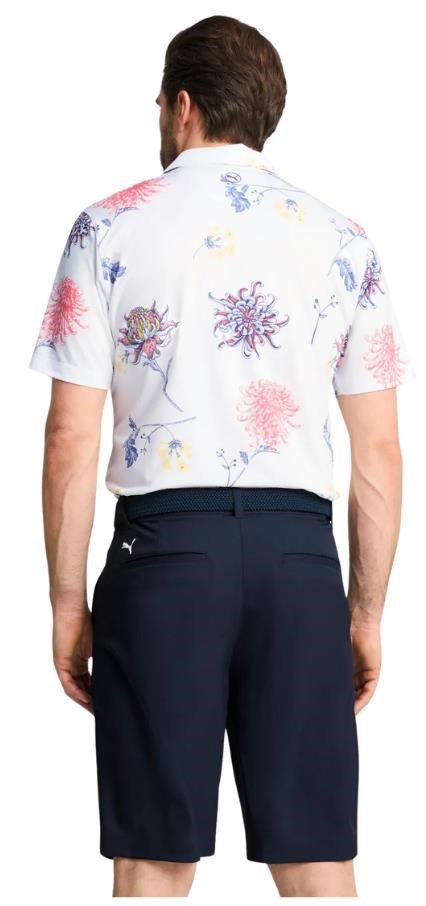 Puma Mattr Dahlia polo da uomo, white glow/peach frost