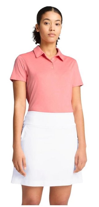 Puma MATTR Lianas Jacquard polo da donna, peach frost