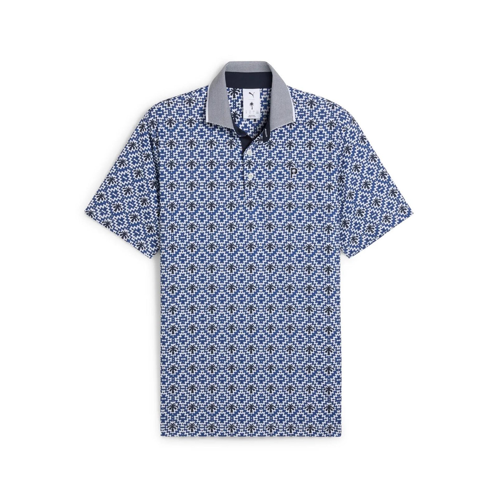 Puma X PTC Tile polo uomo, white glow/deep navy