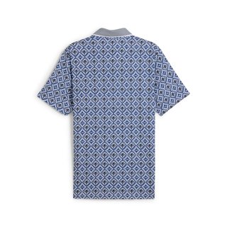 Puma X PTC Tile polo uomo, white glow/deep navy