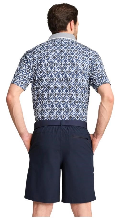 Puma X PTC Tile polo uomo, white glow/deep navy