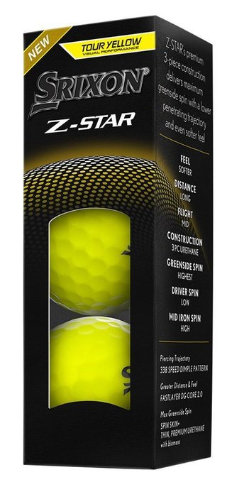 Srixon Z-STAR palline da golf, gialle