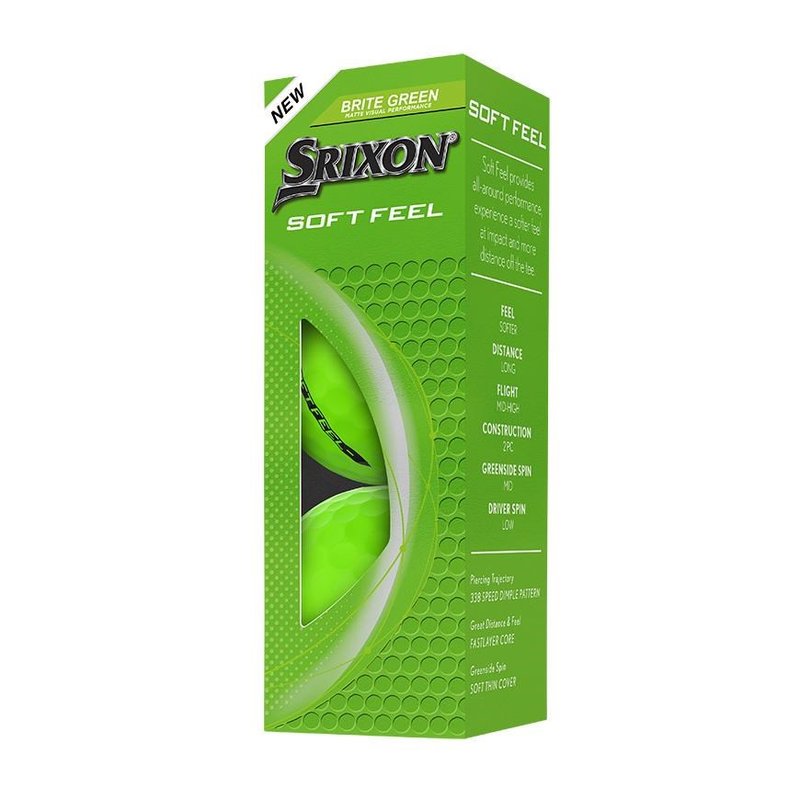 Srixon Soft Feel Brite palline da golf, verdi
