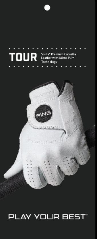 PING Golf Ping Tour guanto da golf uomo, bianco