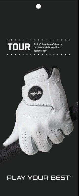 PING Golf Ping Tour guanto da golf uomo, bianco