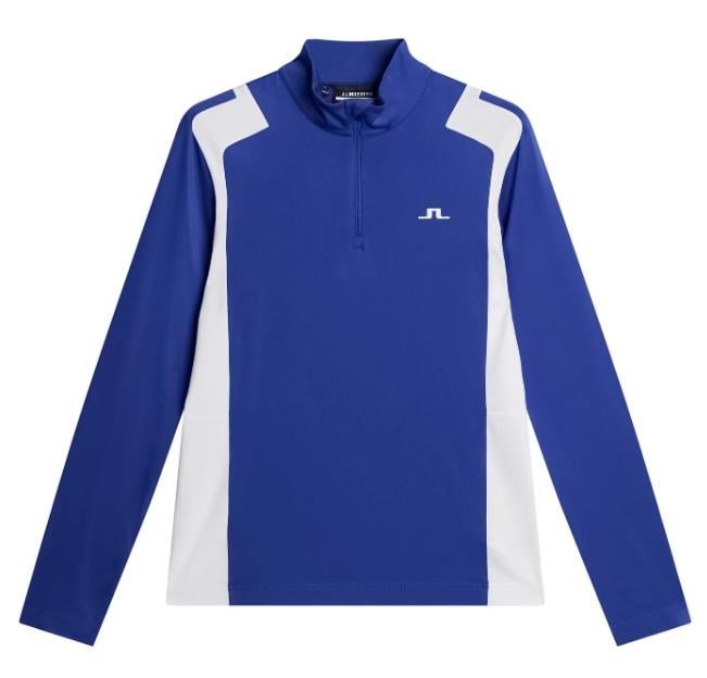 J.Lindeberg Lukas Quarter Zip felpa da uomo, clematis blue