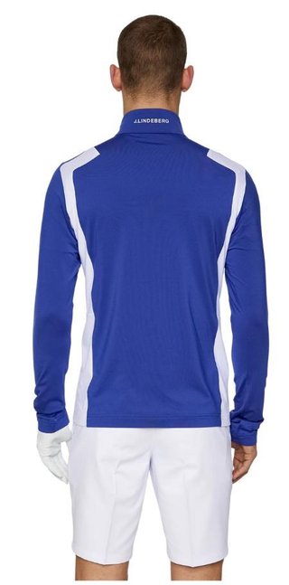 J.Lindeberg Lukas Quarter Zip felpa da uomo, clematis blue