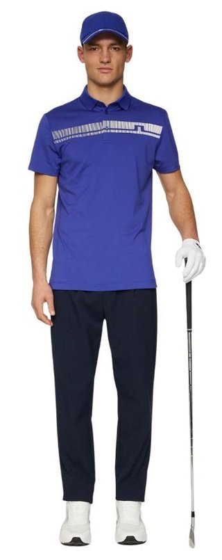 J.Lindeberg Klas polo da uomo, clematis blue