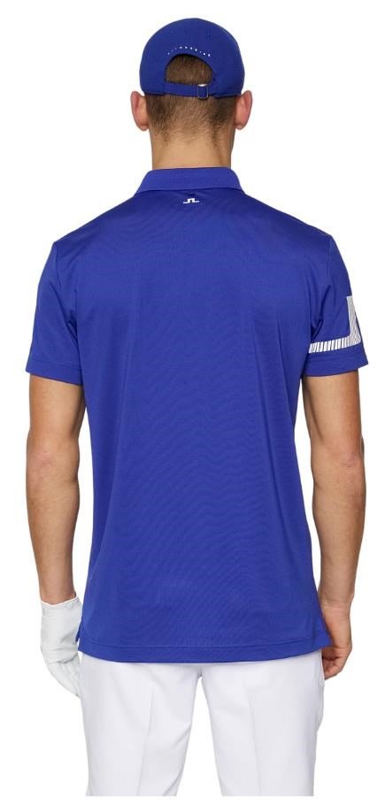 J.Lindeberg Heath Strike polo uomo, clematis blue