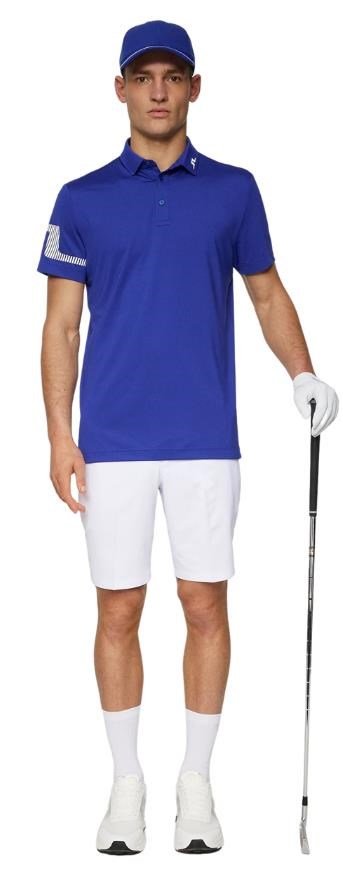 J.Lindeberg Heath Strike polo uomo, clematis blue