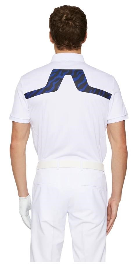 J.Lindeberg KV Print polo da uomo, tour tiger clematis