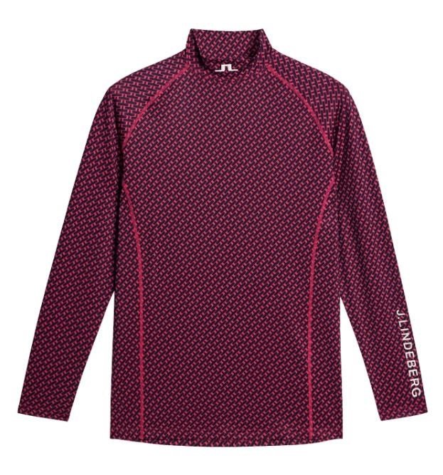 J.Lindeberg Ello Compression Print maglia termica da uomo, tour geo navy