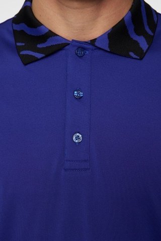 J.Lindeberg Karter polo da uomo, clematis blue