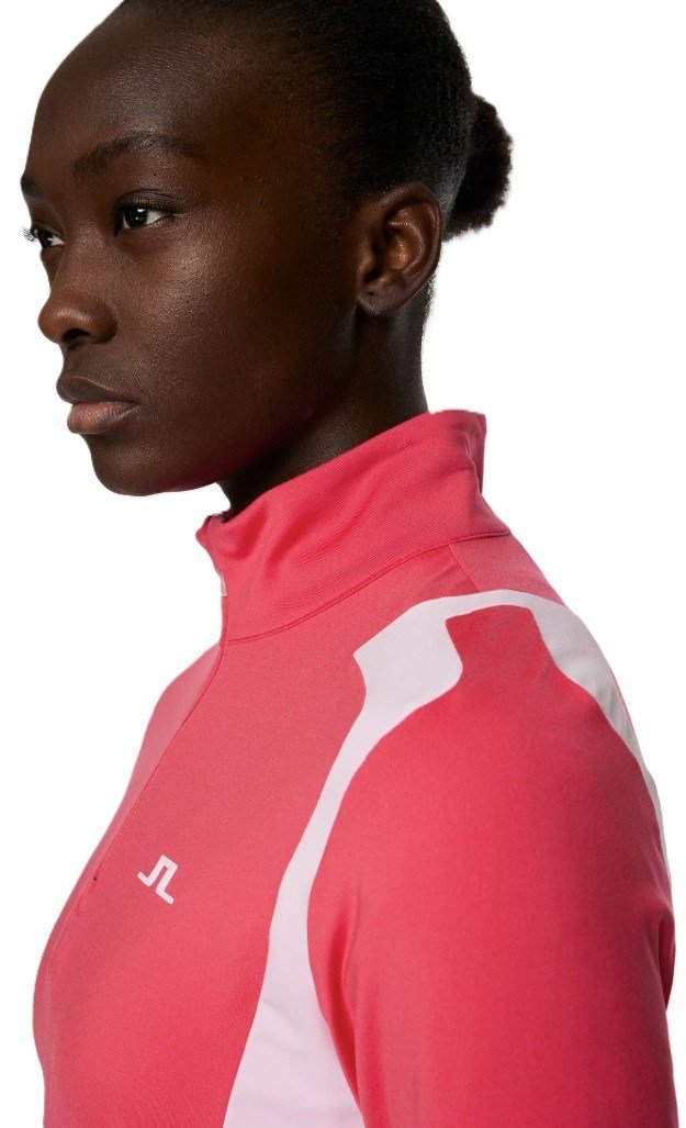 J.Lindeberg Mae Quarter Zip Mid felpa donna, azalea