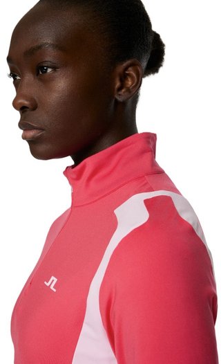 J.Lindeberg Mae Quarter Zip Mid felpa donna, azalea