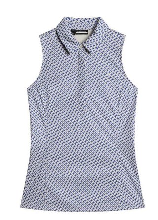 J.Lindeberg Dena Print Sleeveless top da donna, tour geo moonbeam