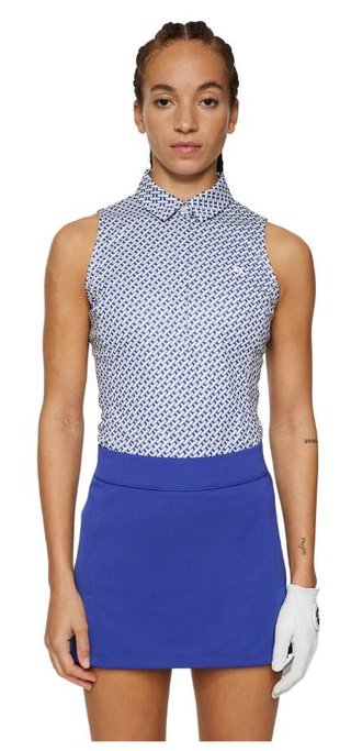 J.Lindeberg Dena Print Sleeveless top da donna, tour geo moonbeam